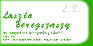 laszlo beregszaszy business card