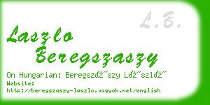 laszlo beregszaszy business card